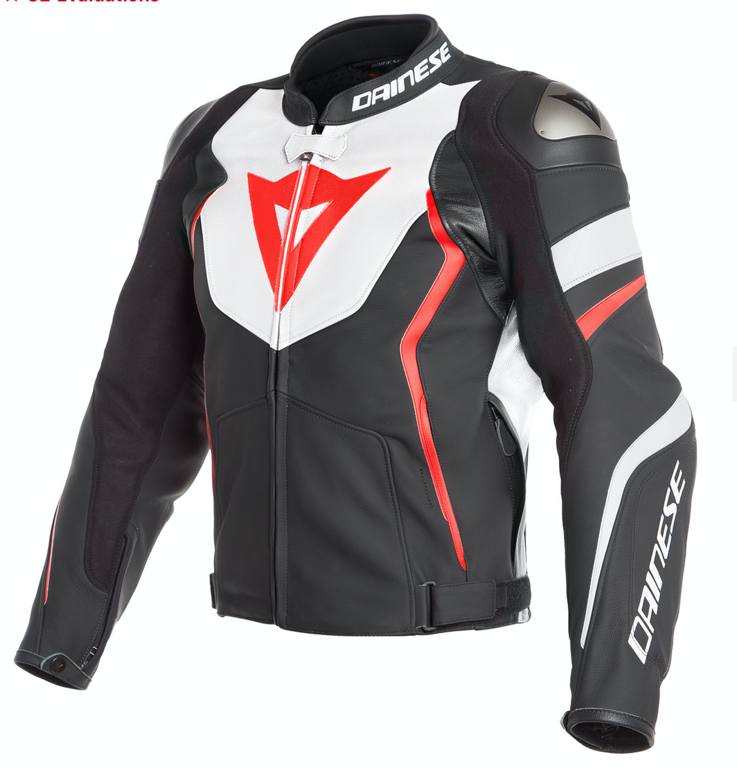 Blouson de moto femme Dainese AVRO 4 noir/blanc/rouge